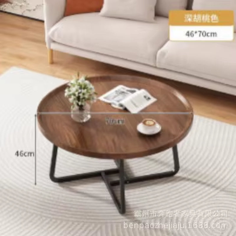 Modern Office Style Coffee Table Handmade Wooden Design for Small Space Apartments Living Rooms for Home Internet