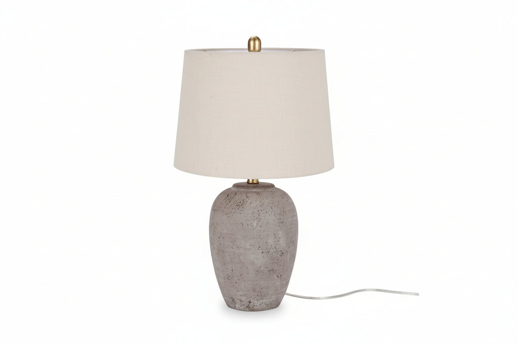 Modern Ceramic Table Lamp Beige Lampshade Simple Brown Gray for Bedrooms Living Rooms Dining Rooms Offices E26 Electric Power