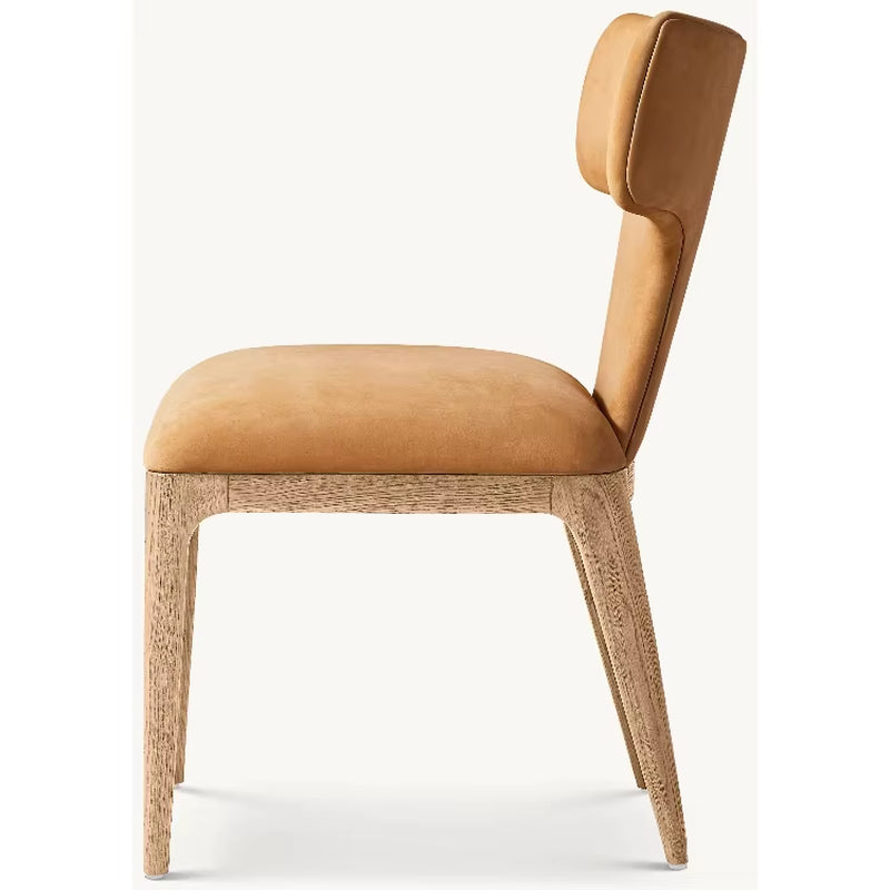 Classic Upholstery Leather Dining Side Chair Restaurant Dining Chair Hotel Villa Customizable Furniture Factory Direct Sales