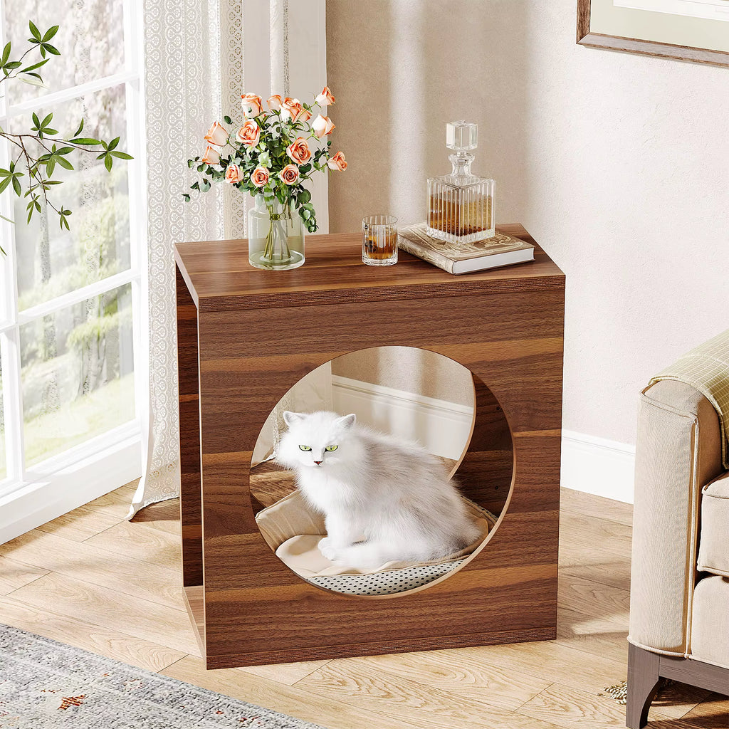 Tribesignss Modern End Table Living Room, 3-Tier Skinny Narrow Sofa Side Table with Adjustable Tempered Glass Storage Shelf