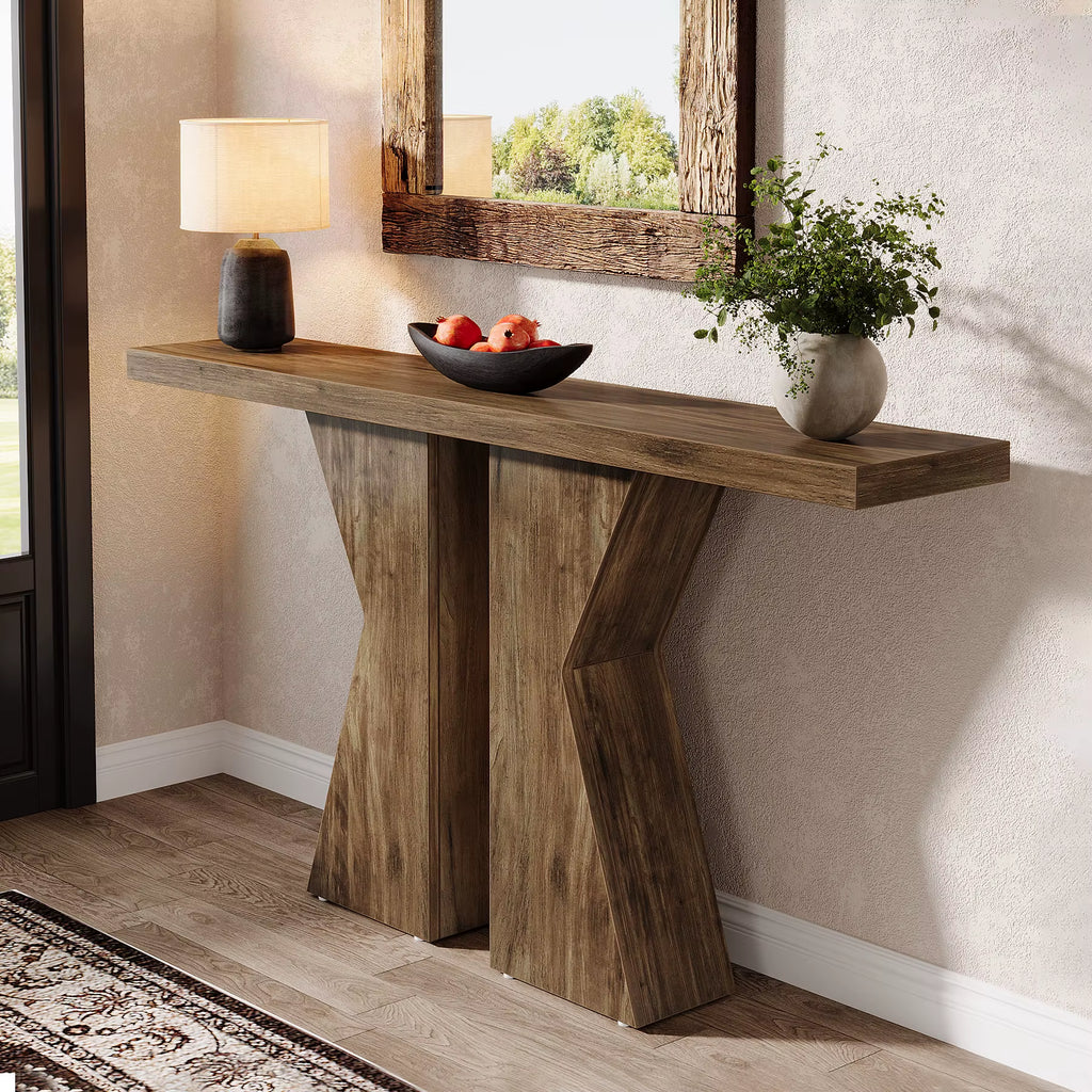 Wood Console Furniture Rustic Console Table Custom Farmhouse Console Table Entry Way Table Narrow Home Decor