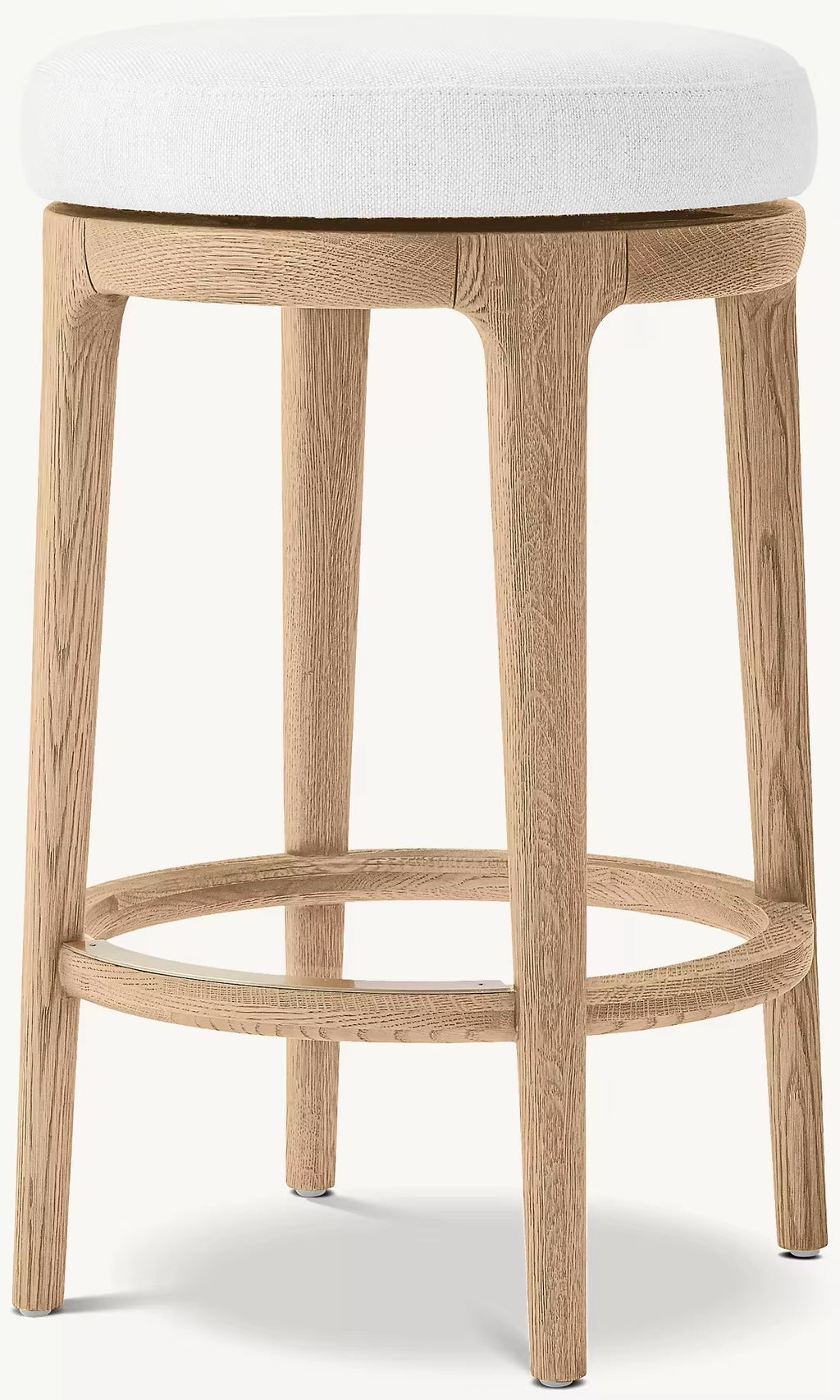 Luxurious Elegant Indoor Furniture Solid Wood Frame Living Room Swivel Fabric Bar/Counter Stool