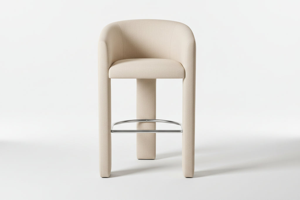 Lounging Contemporary Architectural Design Comfort Dining Room Stool Upholstered Fabric Counter and Bar Stool