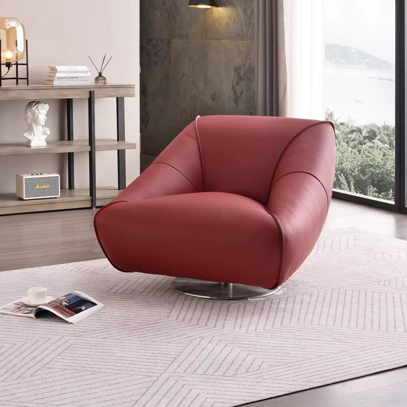 Modern Luxury Black Lounge Accent Chairs Living Room Furniture 360 Degree Rotation Leisure Chair Relax Single Arm Chair