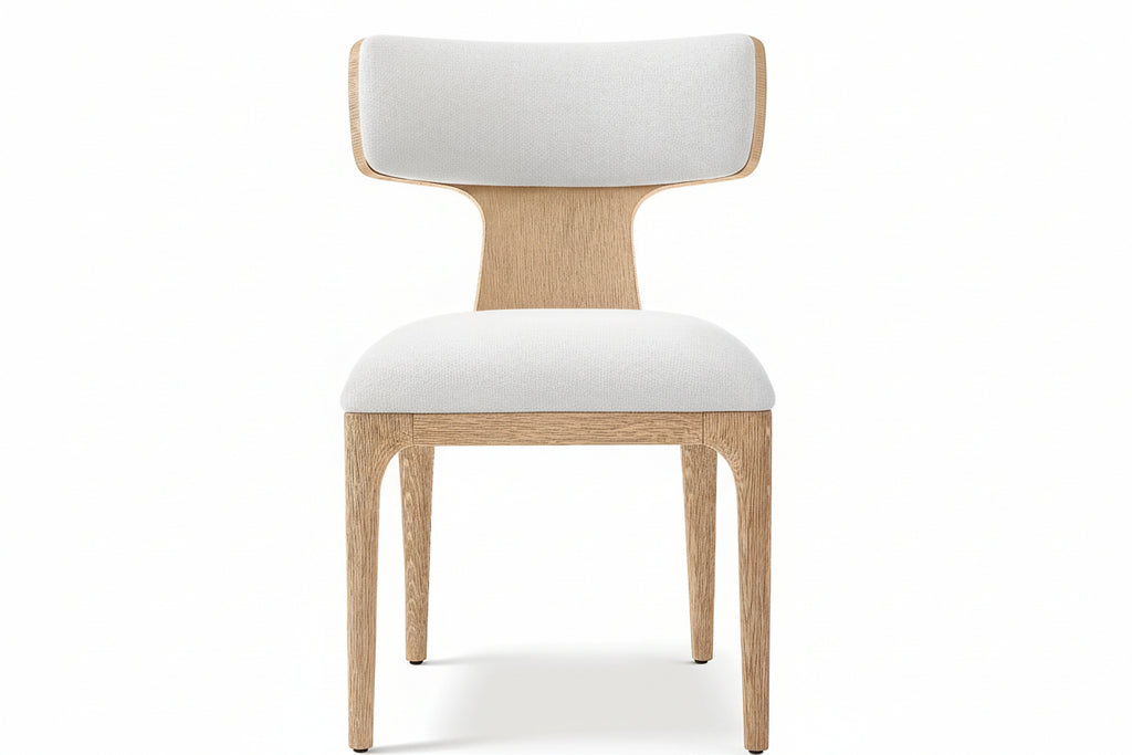 New Style Indoor Furniture Solid Wood Frame Fabric Seat Surface Dining Side Chair