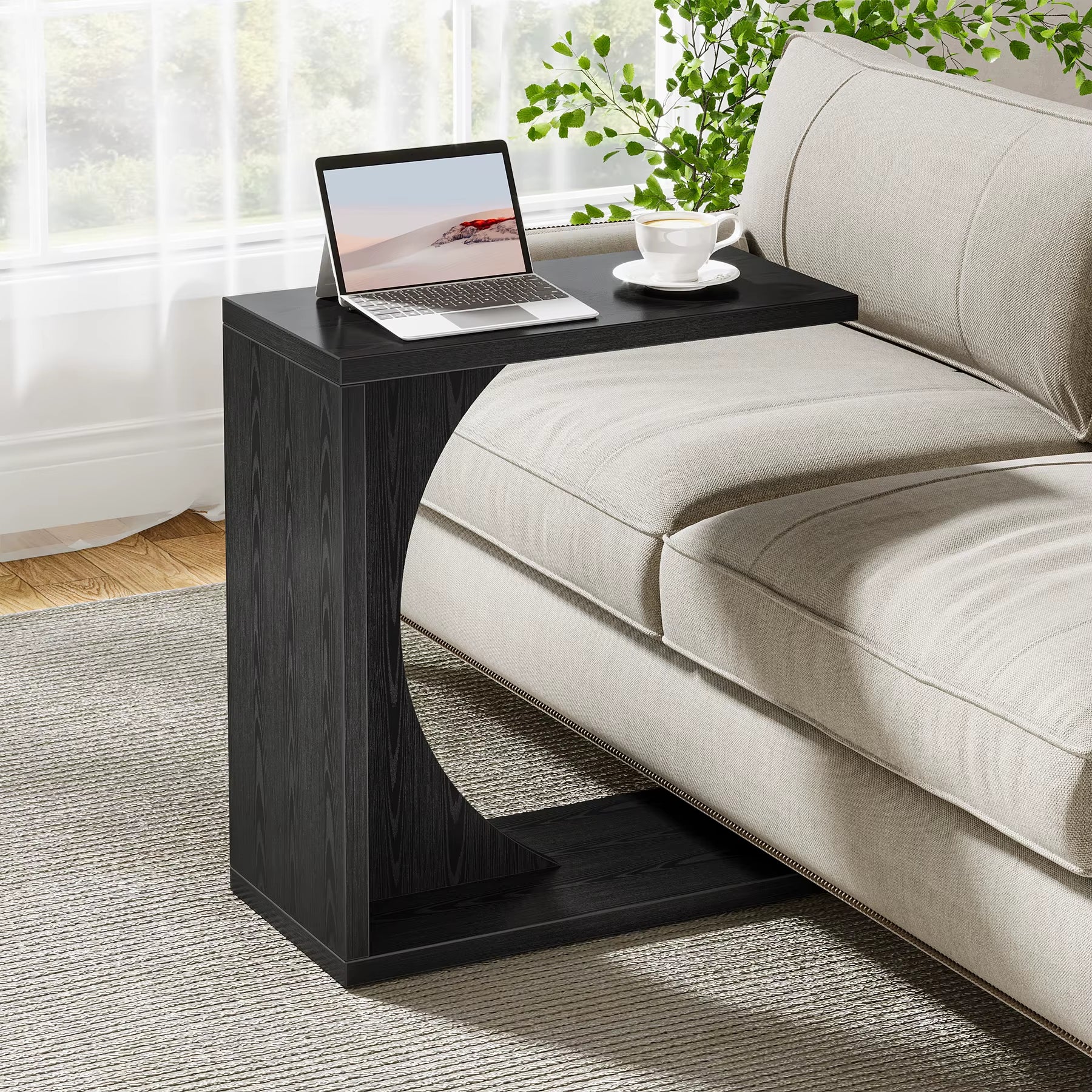 Wholesale High Quality Outdoor Furniture Living Room End Table Patio Garden All Weather Teak C Shaped Side Table