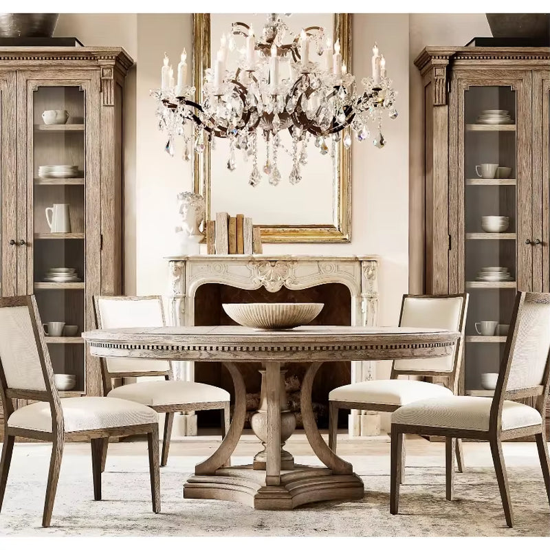 Living Room Chair Wooden Dining Room Chair Factory Customizable Furniture Contemporary Fabric Dining Side Chair