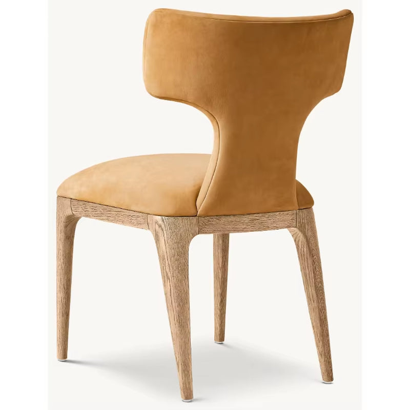 Classic Upholstery Leather Dining Side Chair Restaurant Dining Chair Hotel Villa Customizable Furniture Factory Direct Sales