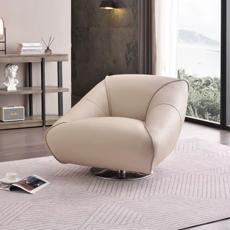 Modern Luxury Black Lounge Accent Chairs Living Room Furniture 360 Degree Rotation Leisure Chair Relax Single Arm Chair