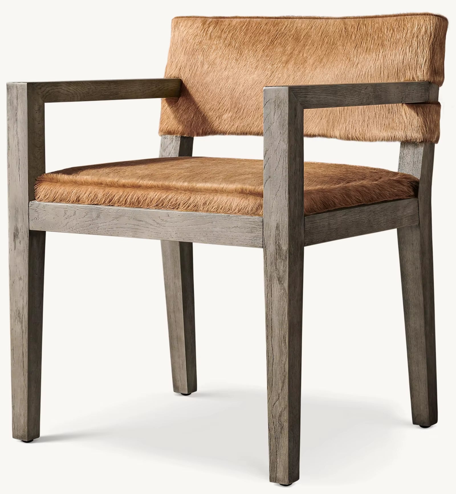 Hair-On-Hide Dining Armchair Restaurant Furniture Dining Chair Armchair Hotel Customizable Furniture Factory Direct Sales