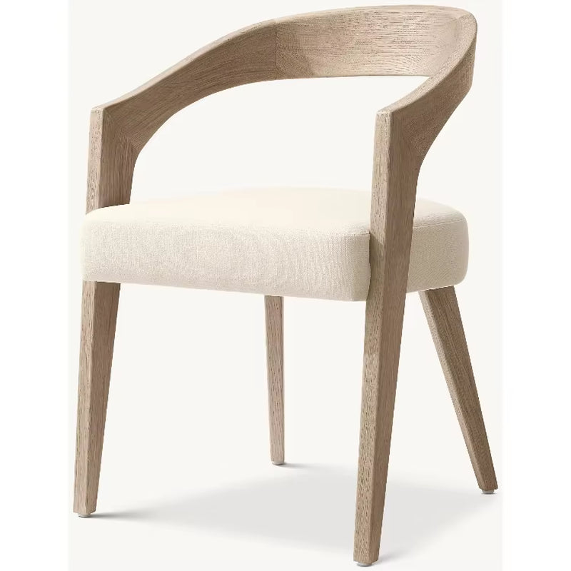 Wbert Cream Nordic Modern Living Room White Back Negotiation Chair Light Luxury Lounge Dining Chair