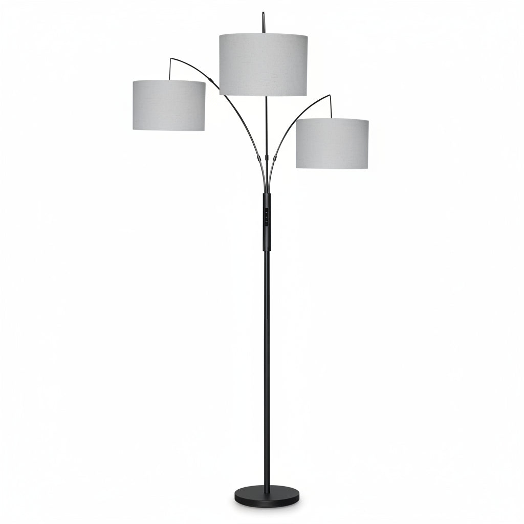 Direct Supply Three-Head Split Control Vertical LED Floor Lamp for Living Room and Bedroom Fishing Light Carpet Atmosphere