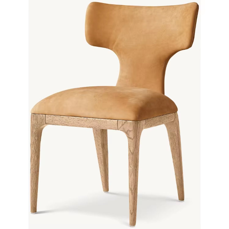 Classic Upholstery Leather Dining Side Chair Restaurant Dining Chair Hotel Villa Customizable Furniture Factory Direct Sales