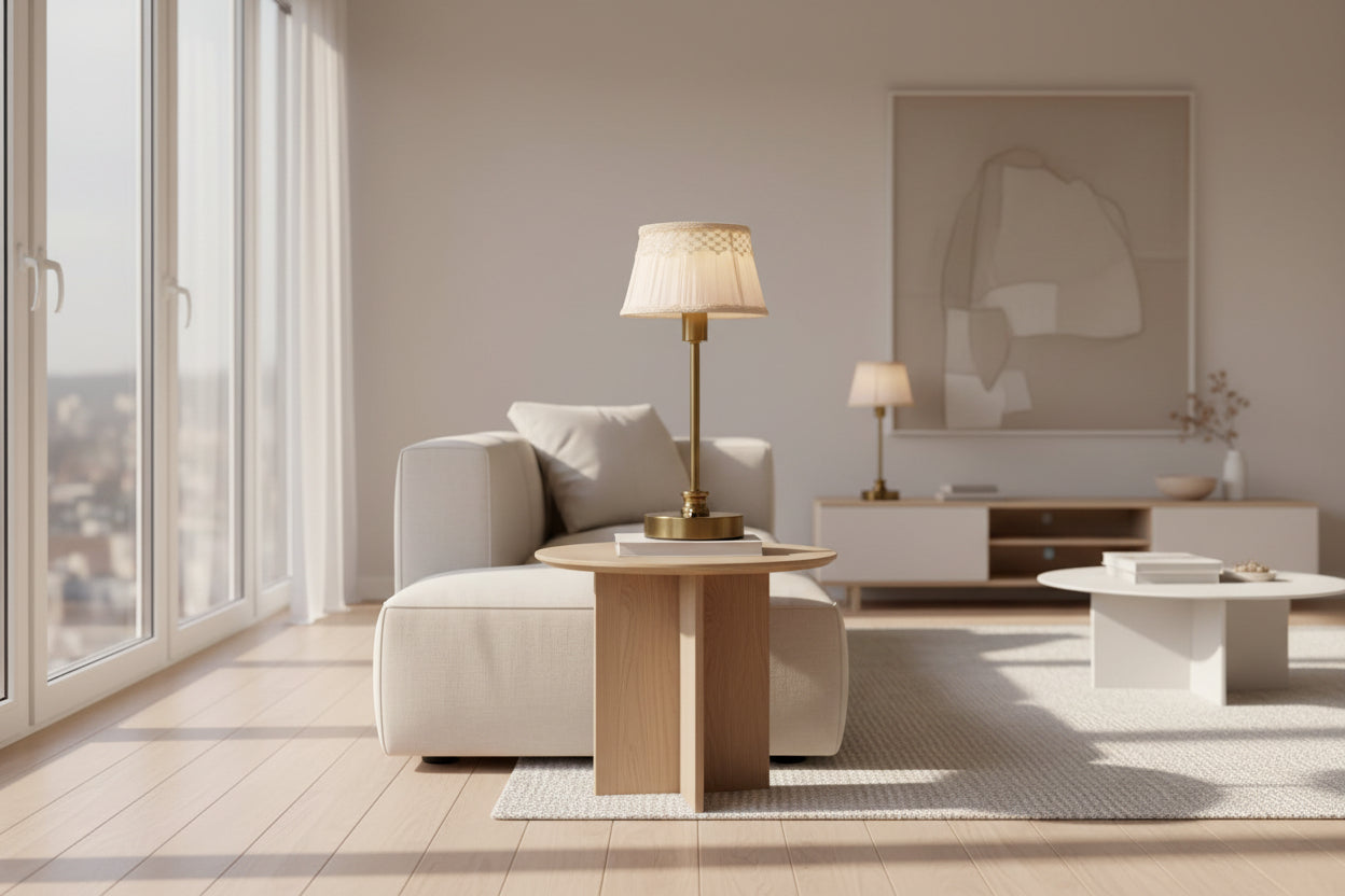 Night Light Hot Selling American Style Cloth Set Desk Lamp USB Charging Strip Decorative Metal Base LED Desk Lamp