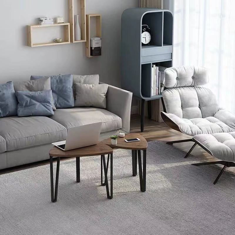 Modern Wooden Triangular Coffee Table Foldable Adjustable Design for Small Living Room Sofa Urban Home