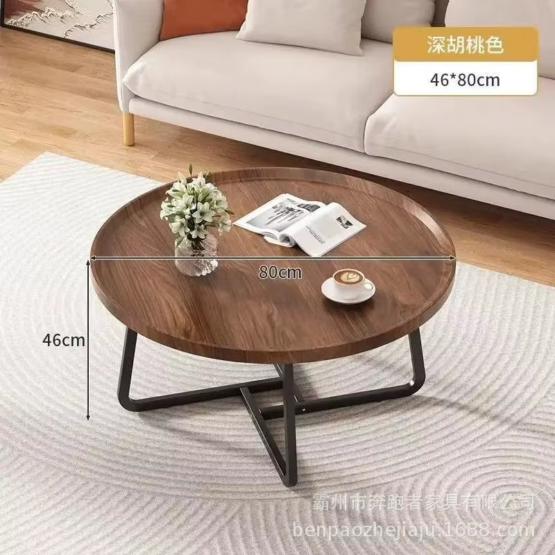 Modern Office Style Coffee Table Handmade Wooden Design for Small Space Apartments Living Rooms for Home Internet