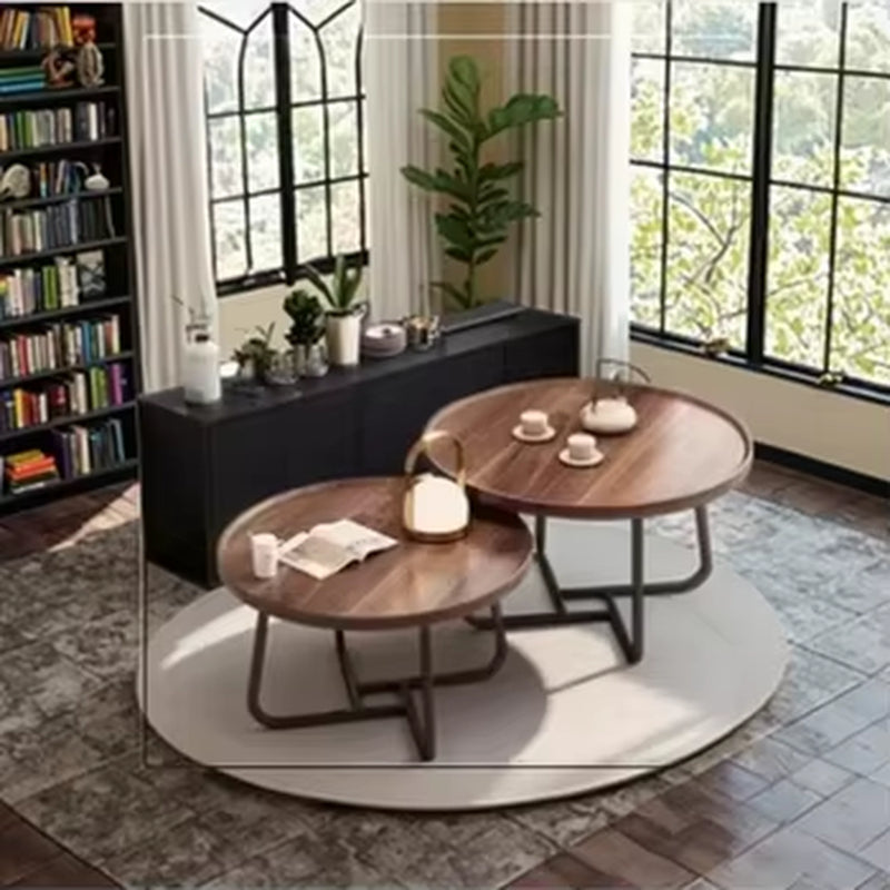 Modern Office Style Coffee Table Handmade Wooden Design for Small Space Apartments Living Rooms for Home Internet