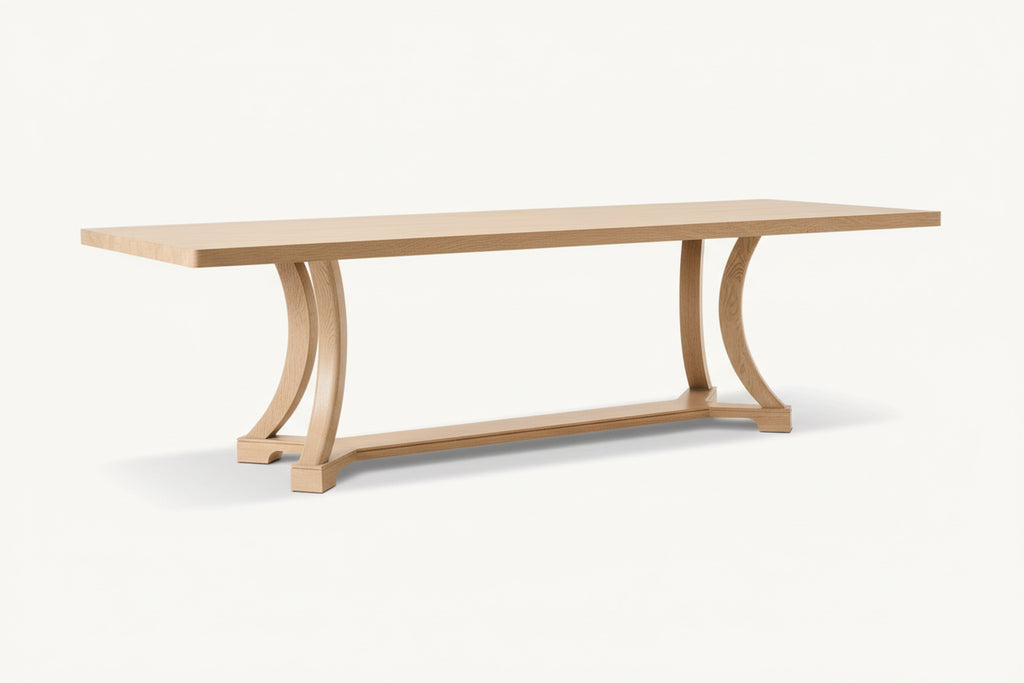 Modern House Custom Indoor Furniture Solid Wood with Oak Veneers Dining Room Rectangular Table