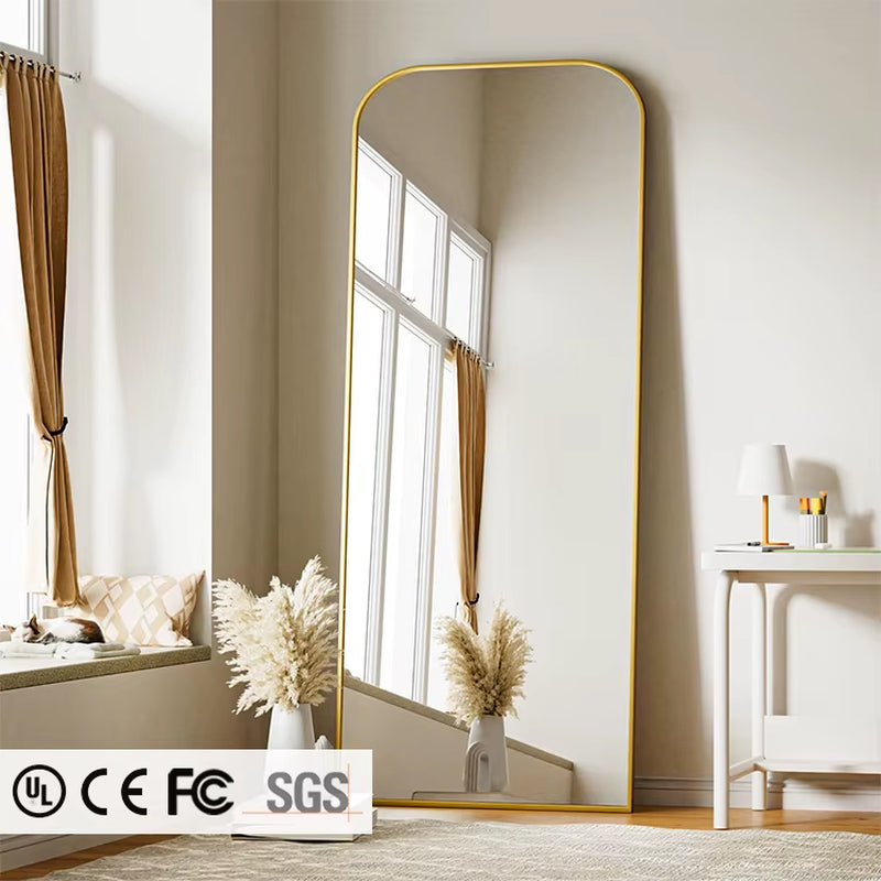 Hot Selling Modern Standing Mirror Decor Wall Home Wheels Reflective Decorative Full Length Mirror