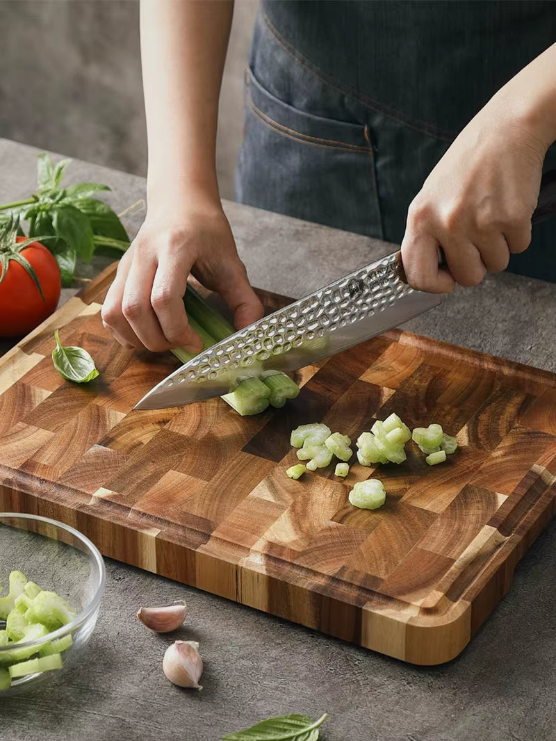 Cutting Board Premium Acacia Wood Splicing Kitchen Accessories Chopping Board Drain Water and Damp-Proof Kitchen Tools
