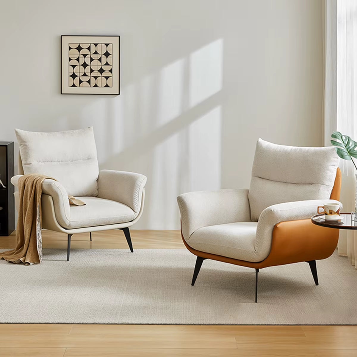 Wholesale Simple Design Living Room Chair High Quality Single Sofa Chair for Home Soft Apartment Modern Fabric Leisure Chair